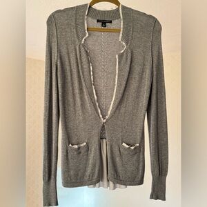 Banana Republic Charcoal Knit Cardigan